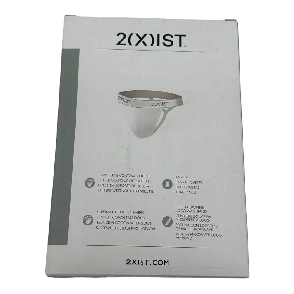 2(X)IST‎ Cotton 3-Pack Thong Turquoise/Summer Green/Carmine Rose Men's Size S